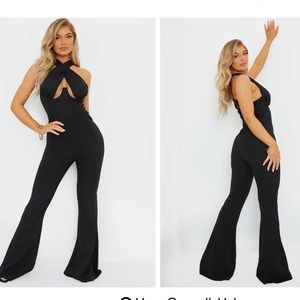 Black cross jumpsuit